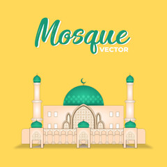 MOSQUE MUSLIM VECTOR DESIGN TEMPLATE