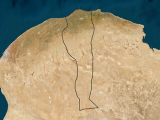 Al Jabal al Akhdar, Libya. High-res satellite. No legend
