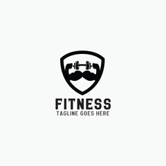 Fitness logo design template. Vector illustration