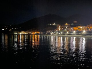 night view of the city of kotor