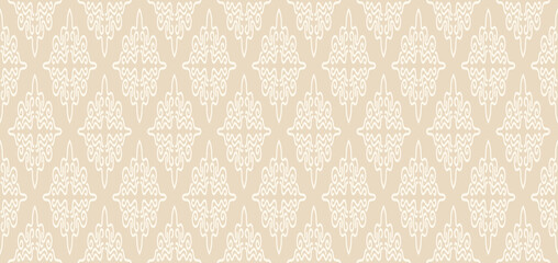 Seamless pattern with lace on a beige background