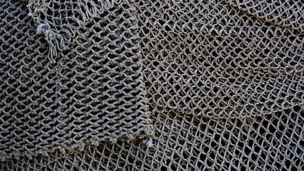 rustic fishing net texture as background