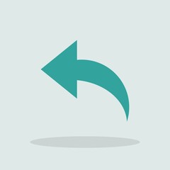 Back arrow vector icon illustration sign