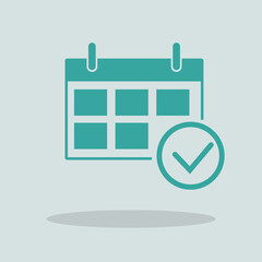 Calendar check vector icon illustration sign
