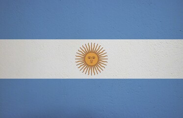 argentina flag on the wall as a background