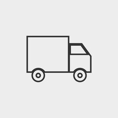 Delivery truck vector icon illustration sign
