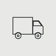 Delivery truck vector icon illustration sign