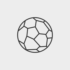 Fototapeta premium Football vector icon illustration sign