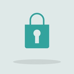 Lock pad vector icon illustration sign