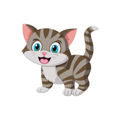 Obraz na płótnie Canvas Cartoon funny cat character art illustration