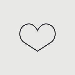Love heart vector icon illustration sign
