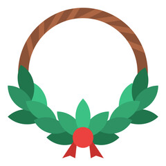 Naklejka premium wreath christmas decoration