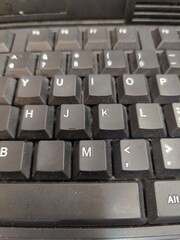 close up of laptop keyboard