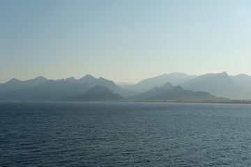 view from the cliffs to the sea horizon