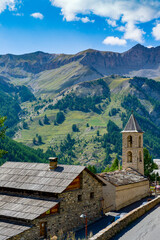 Fototapeta na wymiar France. Saint Veran. Hautes-Alpes. Regional natural park of Queyras. The village of Saint-Véran, highest municipality of Europe