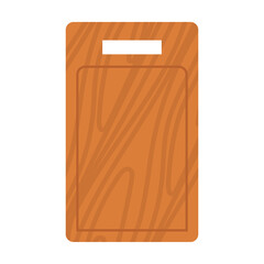 Cartoon wooden pizza board. Restaurant empty utensil for food and chop board for kitchen icon isolated white. Handles plank tray for cutting and cooking. Textured hardboard vector illustration