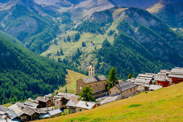 France. Saint Veran. Hautes-Alpes. Regional natural park of Queyras. The village of Saint-Véran, highest municipality of Europe
