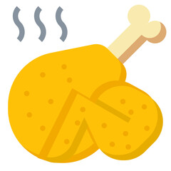fried chicken flat icon