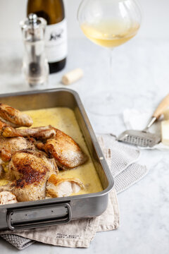 Chicken cacio e pepe in bagna cauda