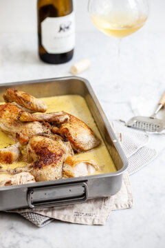 Chicken cacio e pepe in bagna cauda
