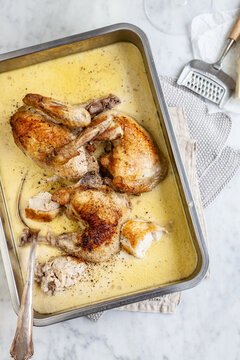 Chicken cacio e pepe in bagna cauda