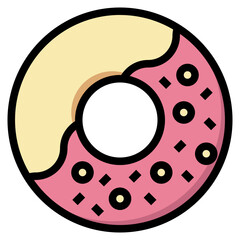 doughnut filled color line