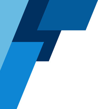 Blue Parallelogram Corner Shape (5)
