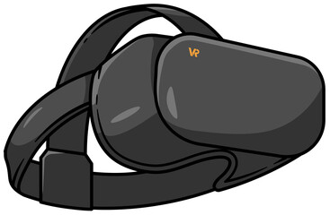 Realistic virtual reality glasses black color, VR