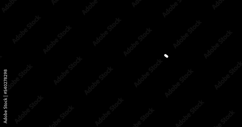 Poster right arrow animated outline icon. right arrow line icon 4k video animation with alpha channel for w