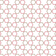 Seamless geometric pattern with shapes, abstract background vector design