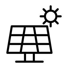 solar panel and sun