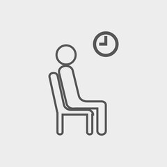 Fototapeta premium Sitting on chair icon