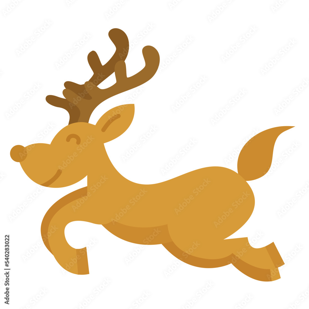 Canvas Prints deer with a horns cartoon