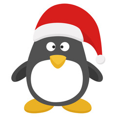 penguin with santa hat