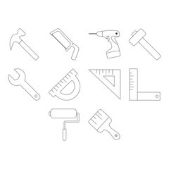 construction icon set
