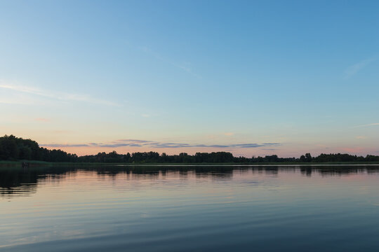Summer sunset at Lake Cichowo