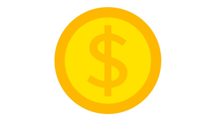 正面を向いたコインのイラスト