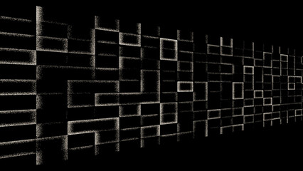 white labyrinth on a black background.abstract background with lines