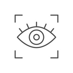 Eye detection line outline icon