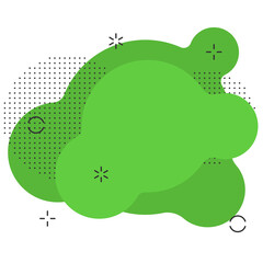 Liquid geometric abstract shape