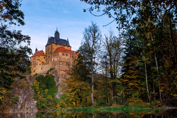 Fototapeta na wymiar The medieval castle Kriebstein in Saxony