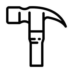 claw hammer line icon vector. claw hammer sign. isolated contour symbol black illustration