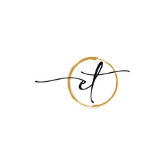 Letter E T Initial Beauty Logo