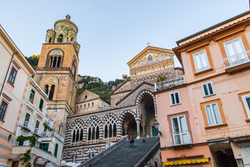 Fototapeta na wymiar Il celebre Duomo di Amalfi