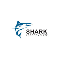 vector shark logo with blue color