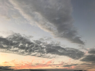ピンクの夕空