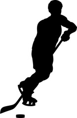 Silhouette Ice Hockey Player