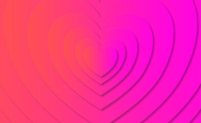 pile of red pink gradient heart
