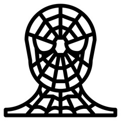 spiderman face costume party dress © iconixar