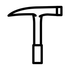 prospectors hammer line icon vector. prospectors hammer sign. isolated contour symbol black illustration